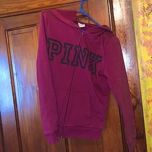 Maroon zip up hoodie sweatshirt